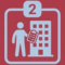 Innotech - უსაფრთხოების სისტემები Icon of a Person Next to a Calendar on a Red Background.