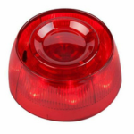 Red circular automotive taillight lens (rear brake light)
