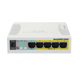 მართვადი PoE სვიჩი - CSS106, Passive PoE, 1G, 4P, 1S, MikroTik