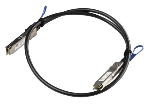A 40/100 Gbps QSFP28 direct attach cable, 1m