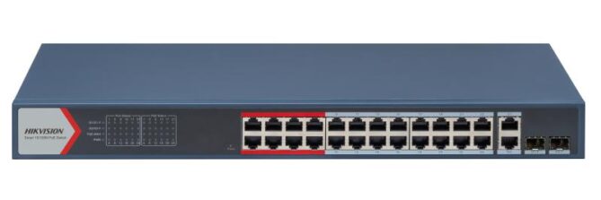 სვიჩი Poe Hikvision Ds-3e1326p-ei(b)