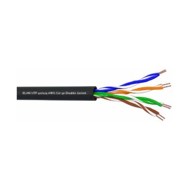 ქსელის გარე გამოყენების კაბელი Elandata Cat5e U/utp Jelly Black 24awg Fca