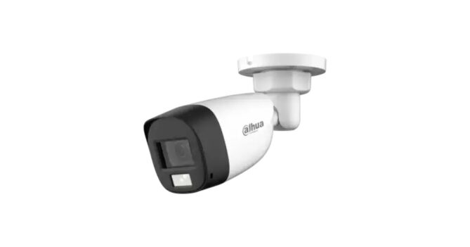 HAC-HFW1200CLP-IL-A 3.6mm 2მპ 1080P bullet კამერა პლასტ. კორპ. IP67, Mic, IR/Warm light 20მ